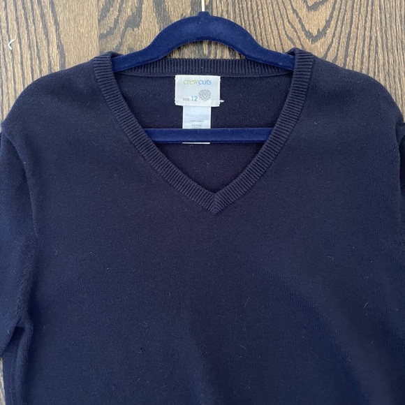 Crewcuts sweater size 12 boys navy  V-neck EUC 💙 - Picture 3 of 3